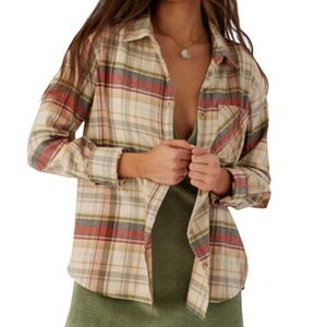 O'Neill Plaid Logan Flannel Button Down Shirt XL NWT